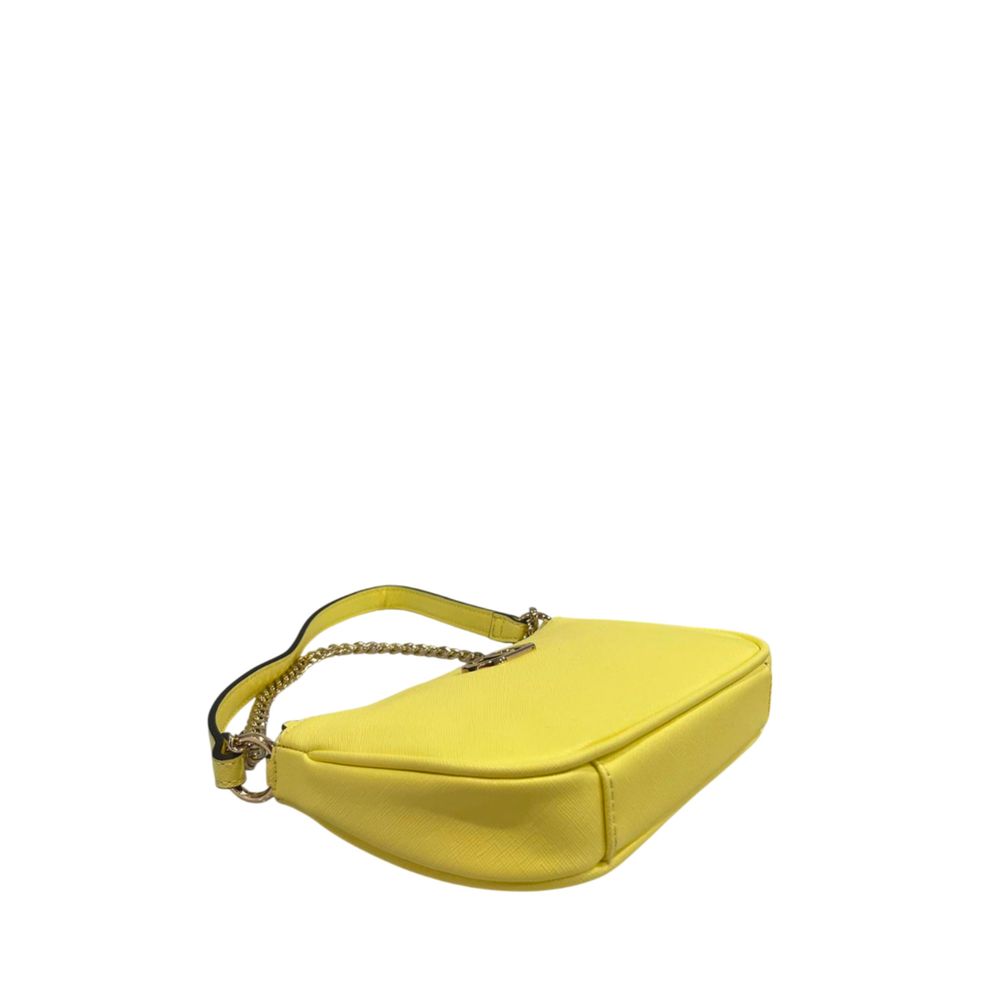 Yellow PU Women Shoulder Bag - ventzia