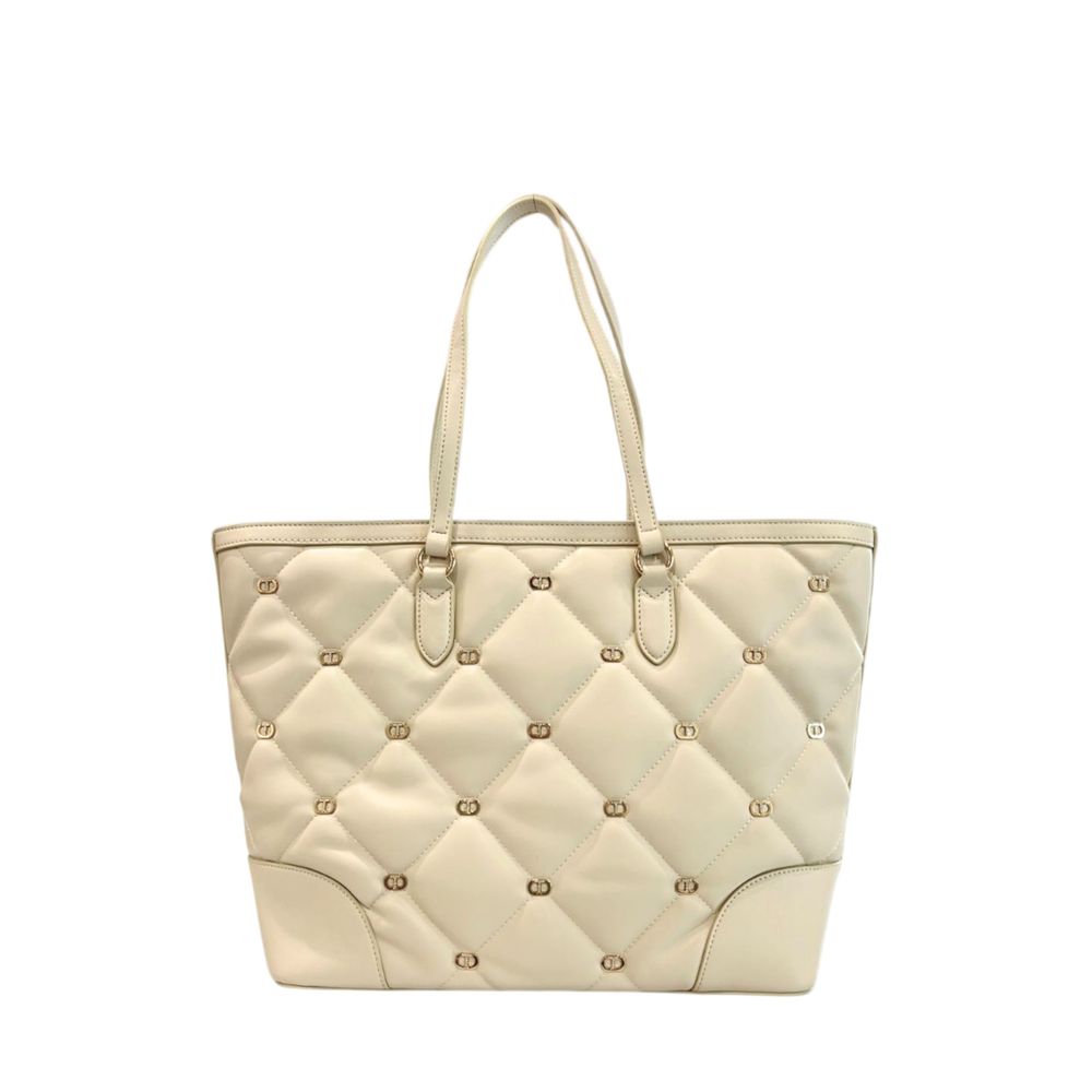 Pink Polyurethane Women Handbag - ventzia