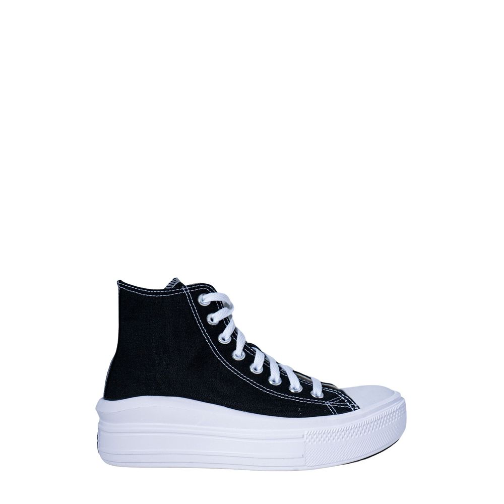 Black Cotton Platform Sneakers - ventzia