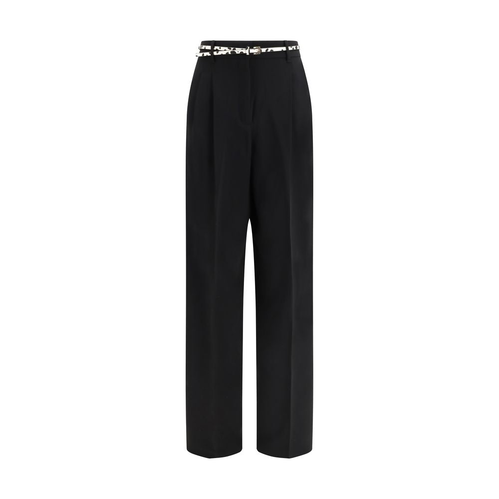 Black Triacetate Casual Pants - ventzia