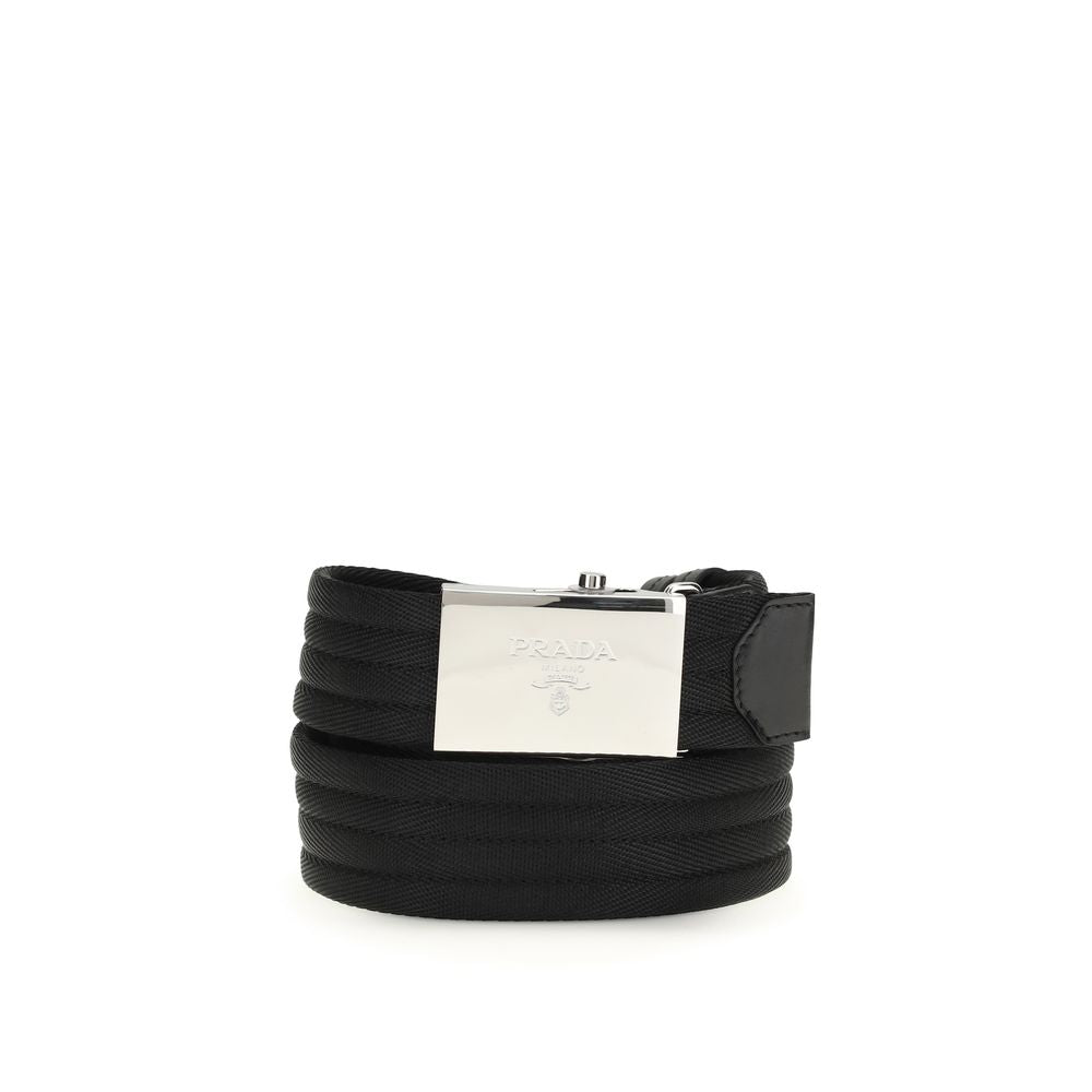 Black Polyester Thin Belt - ventzia