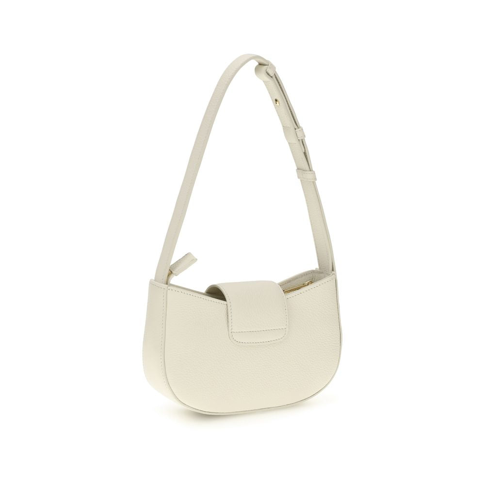 White Calf Leather Bos Taurus Shoulder Bag - ventzia