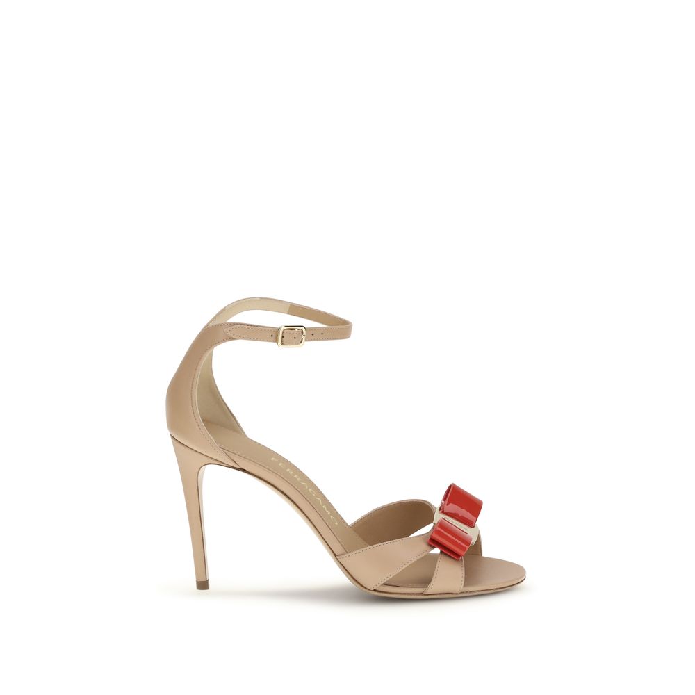 Beige Calf Leather Bos Taurus Stiletto Heel Sandals - ventzia