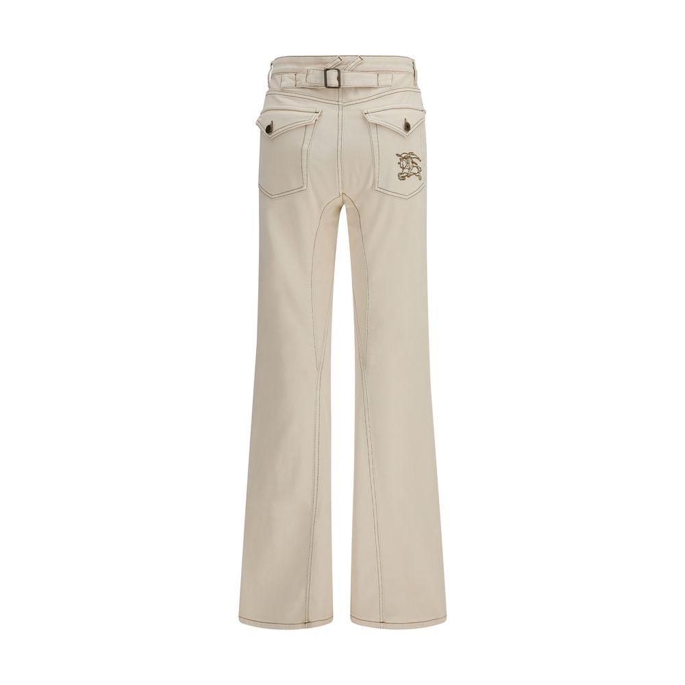 Beige Cotton Bootcut Jeans - ventzia