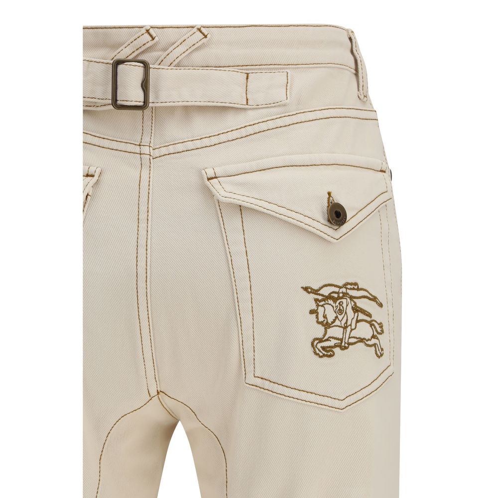 Beige Cotton Bootcut Jeans - ventzia
