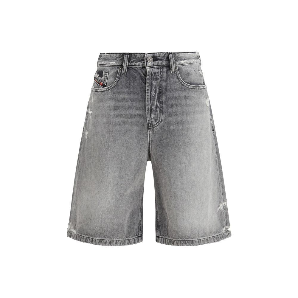 Gray Cotton Bermuda Shorts - ventzia