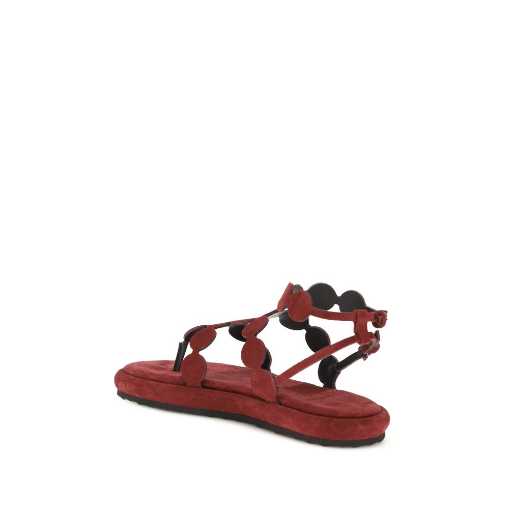 Brown Calf Leather Bos Taurus Platform Sandals - ventzia