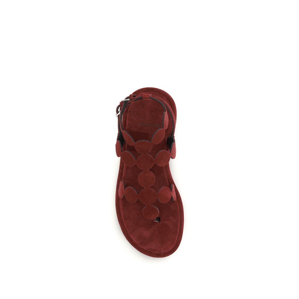 Brown Calf Leather Bos Taurus Platform Sandals - ventzia