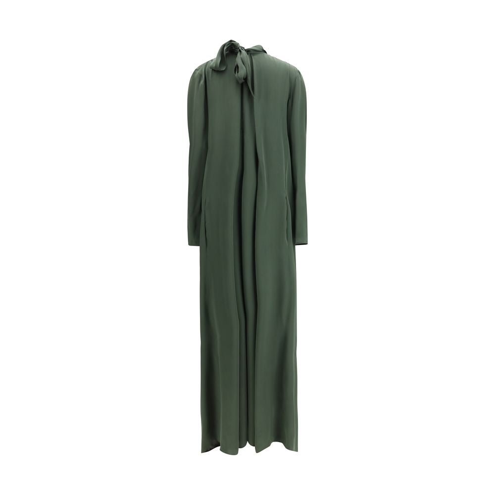 Bicolor Silk Casual Dress - ventzia