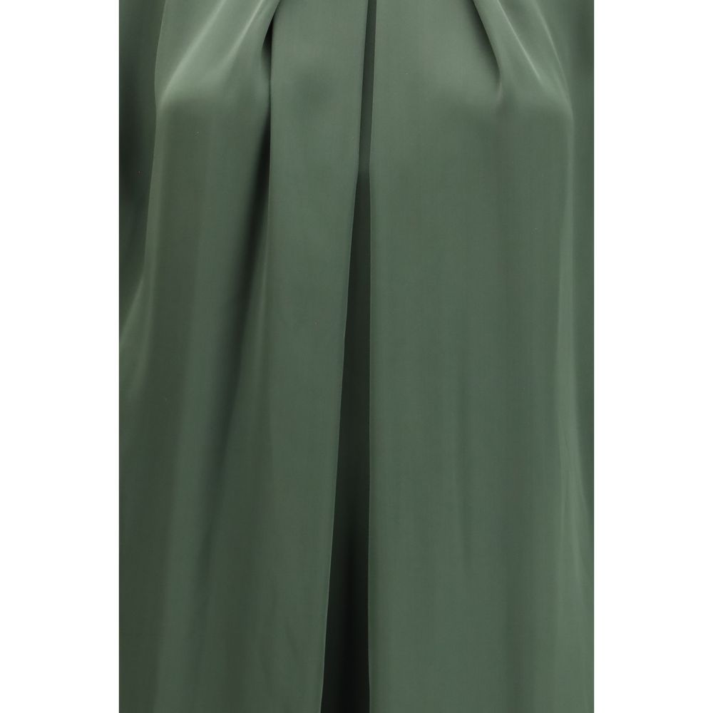 Bicolor Silk Casual Dress - ventzia