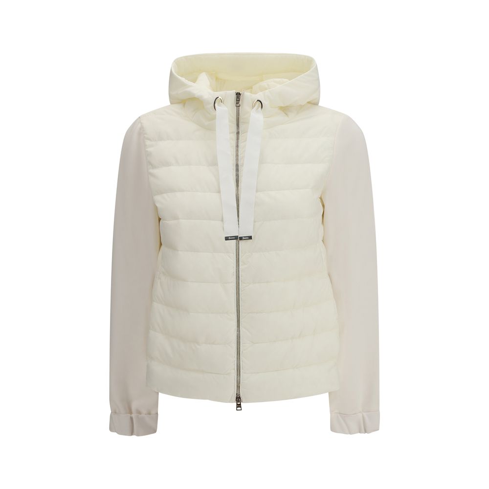 Beige Polyester Biker Jacket - ventzia