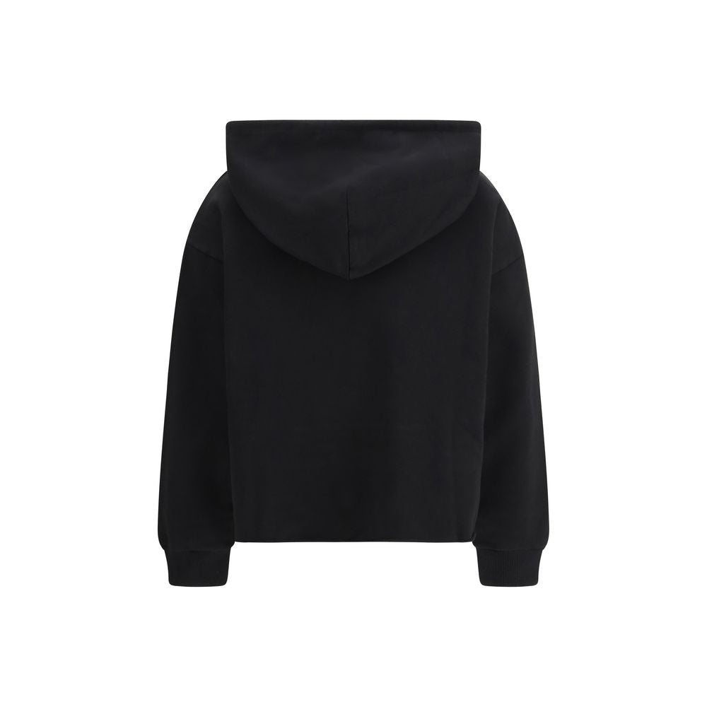 Black Cotton Sweatshirt - ventzia