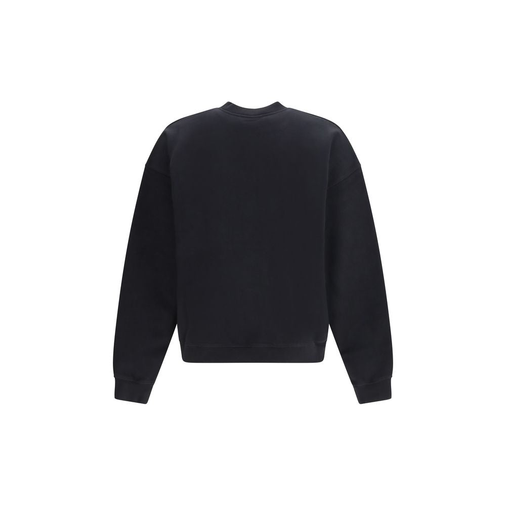 Black Cotton Sweatshirt - ventzia