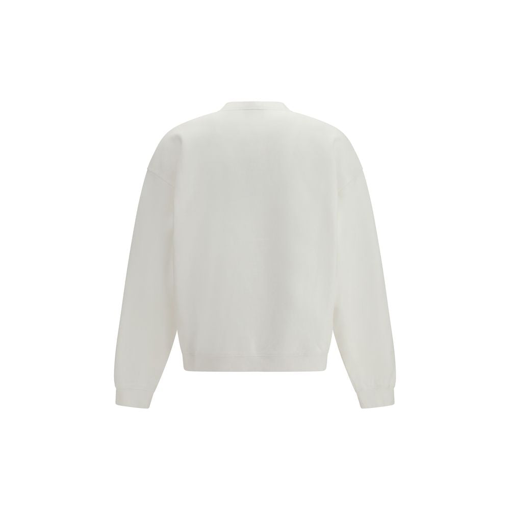 White Cotton Sweatshirt - ventzia