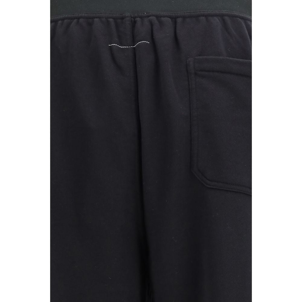Black Cotton Athletic Pants - ventzia