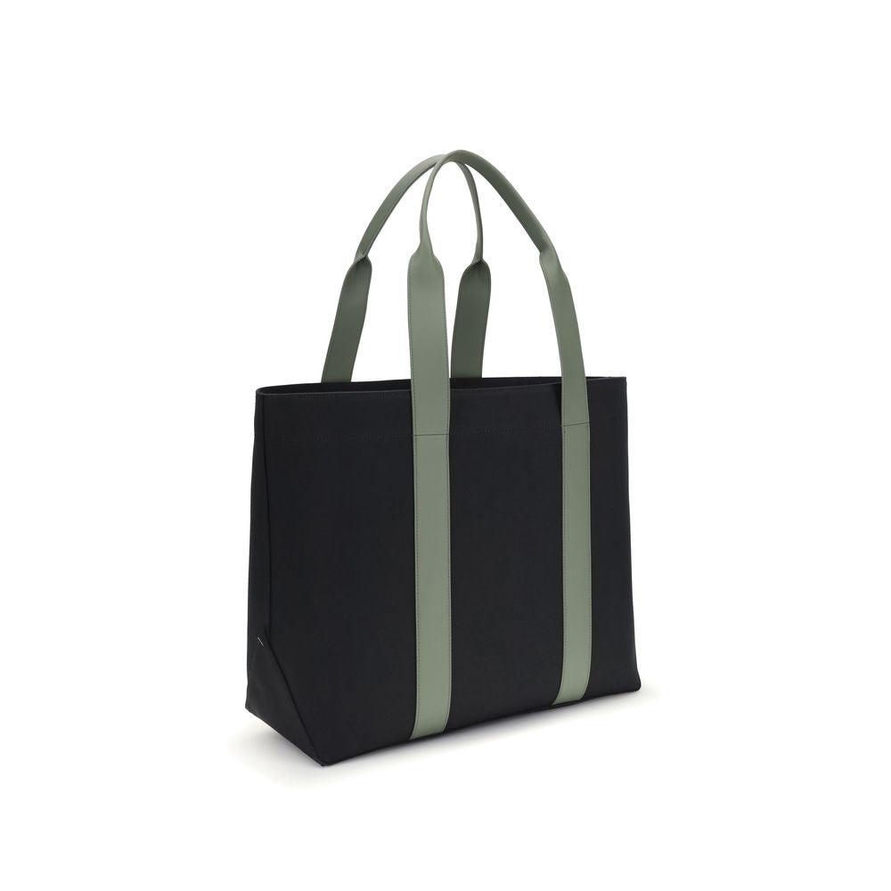 Black Cotton Shoulder Bag - ventzia