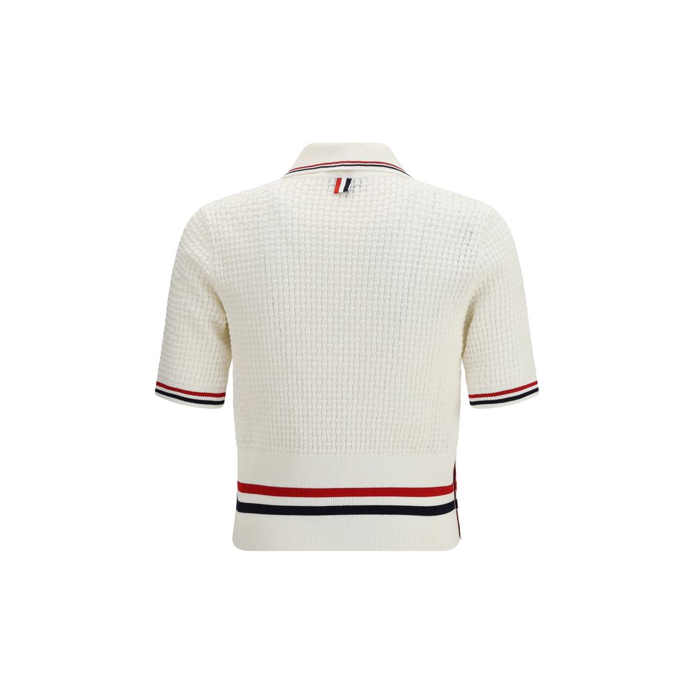 White Cotton Polo Shirt - ventzia