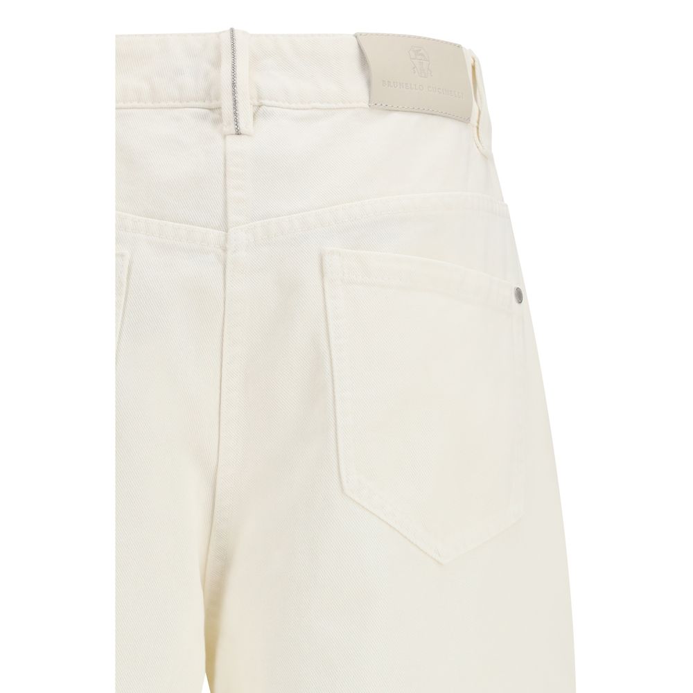 Beige Cotton Pants - ventzia