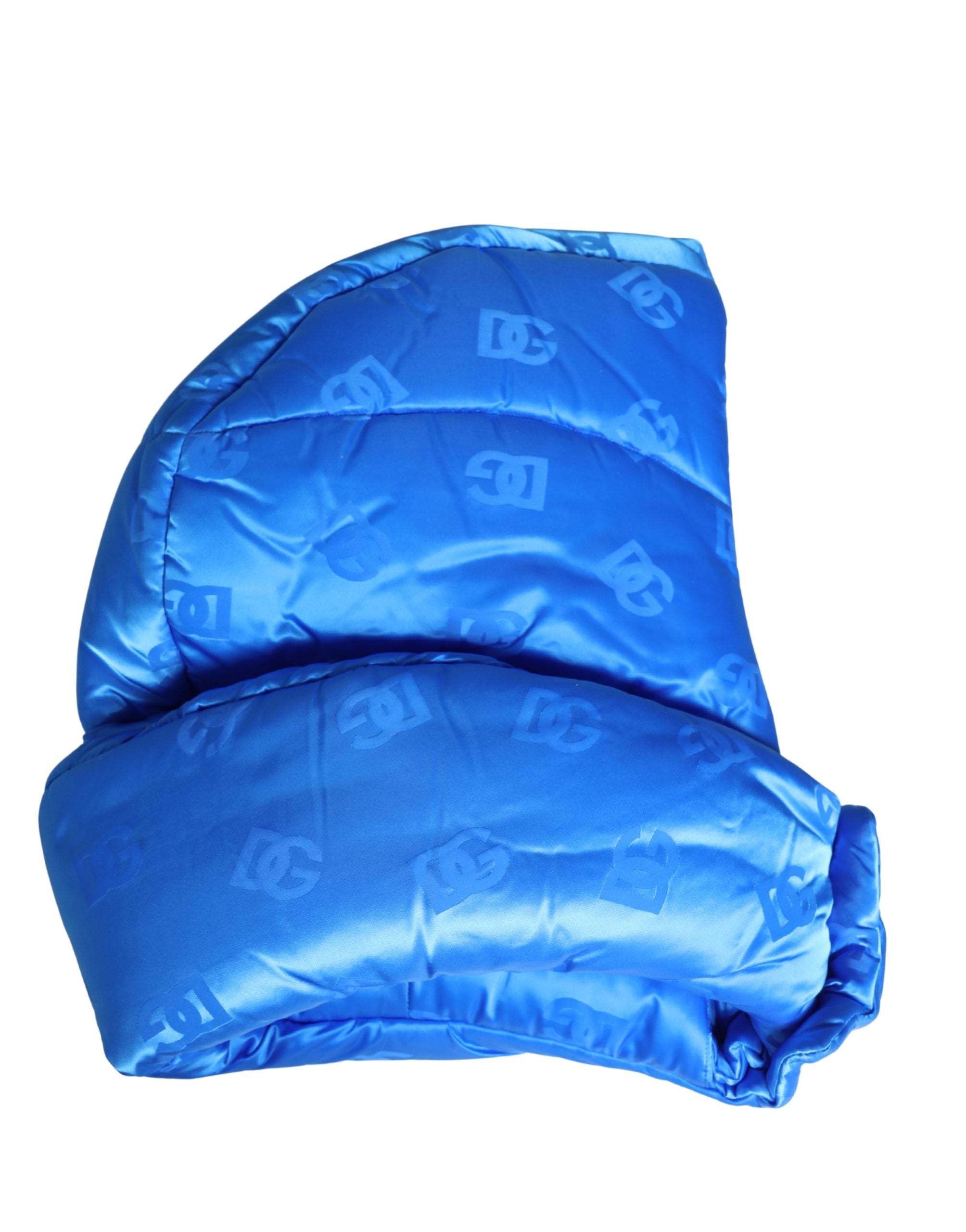 Men Blue Logo Print Whole Head Wrap Capello Hat - ventzia