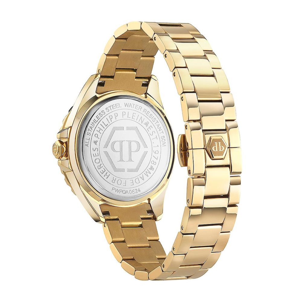 Gold Stainless Steel Dress Watch - ventzia