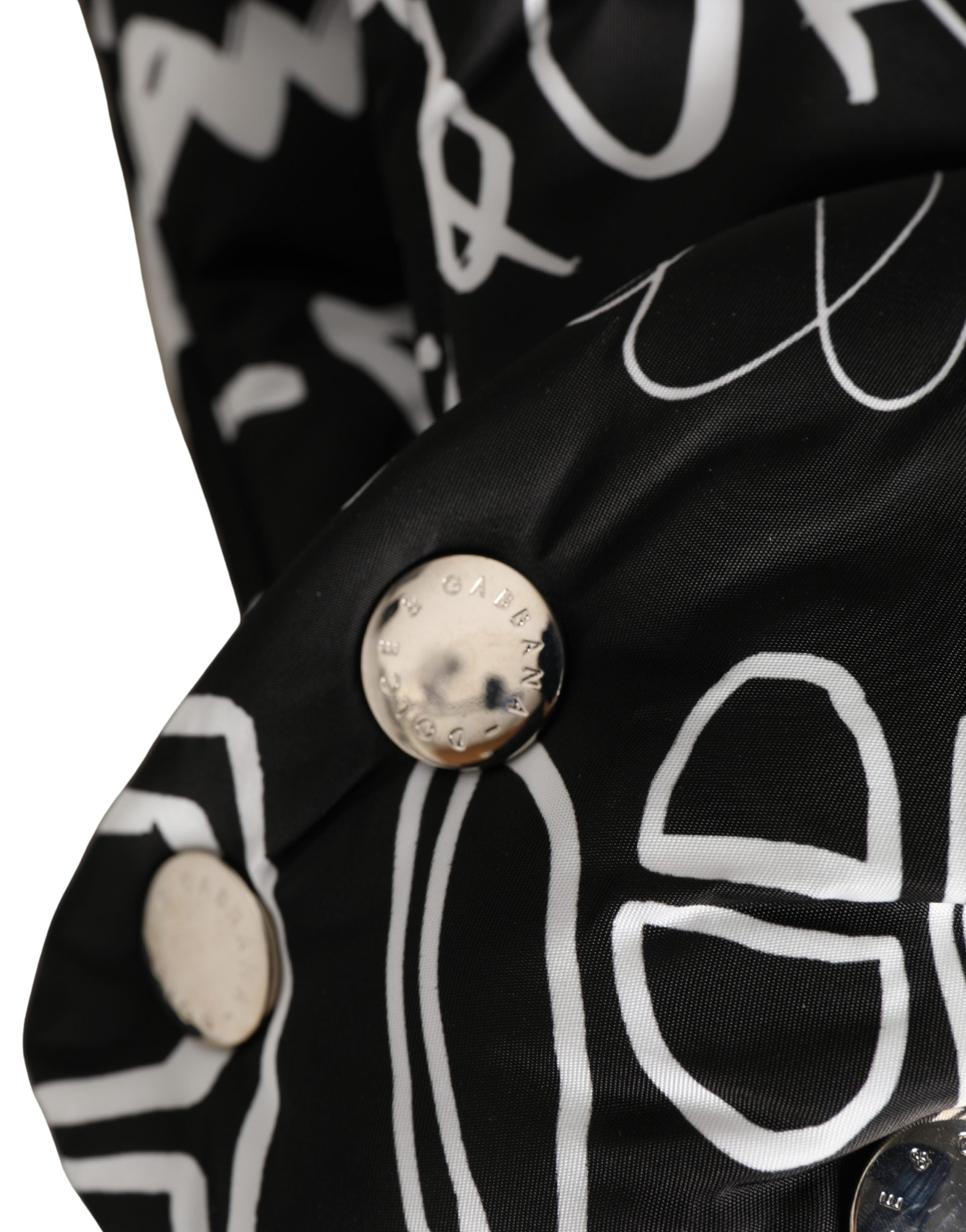 Black Logo Print Whole Head Wrap Capello Hat - ventzia