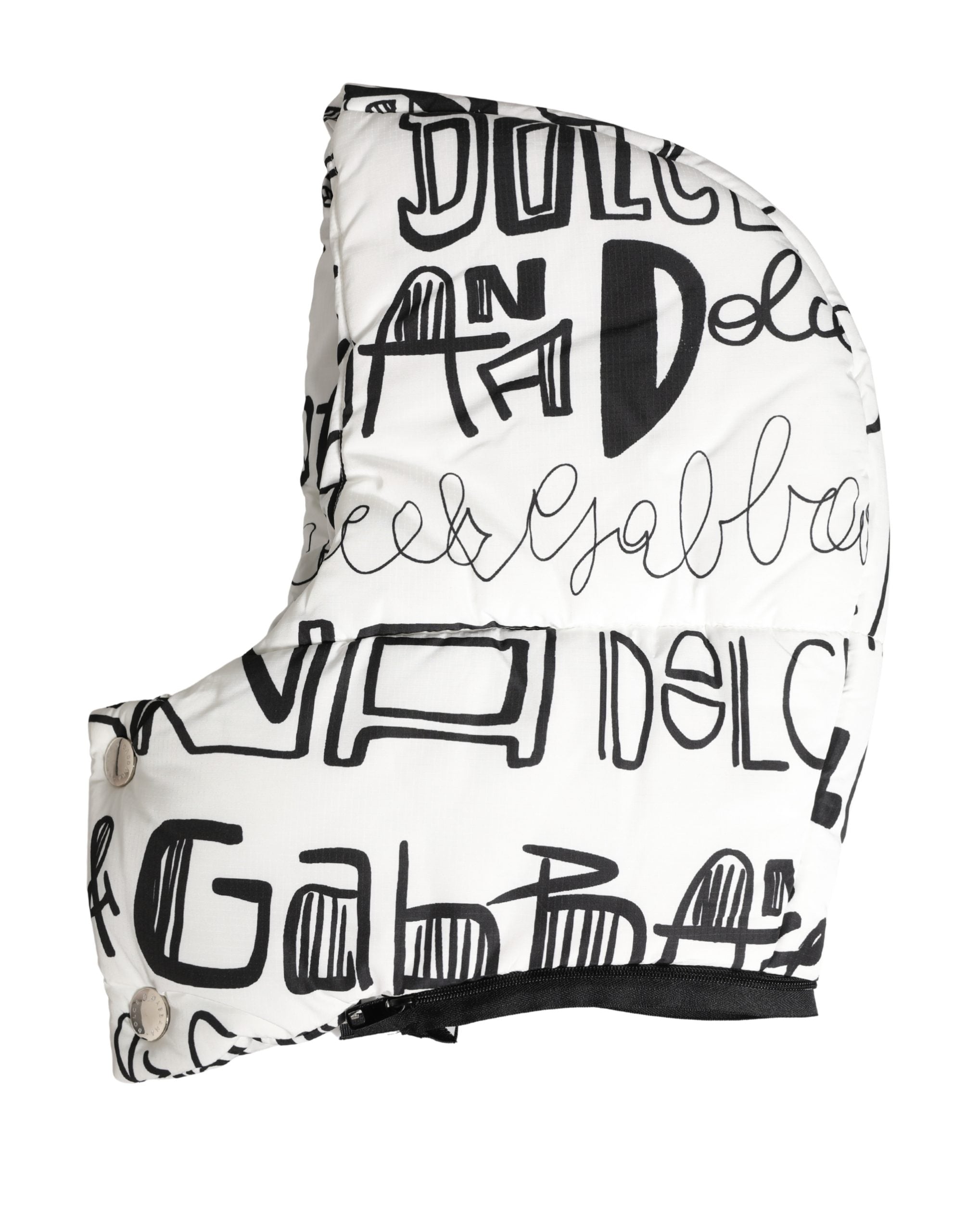 White Logo Print Whole Head Wrap Capello Hat - ventzia