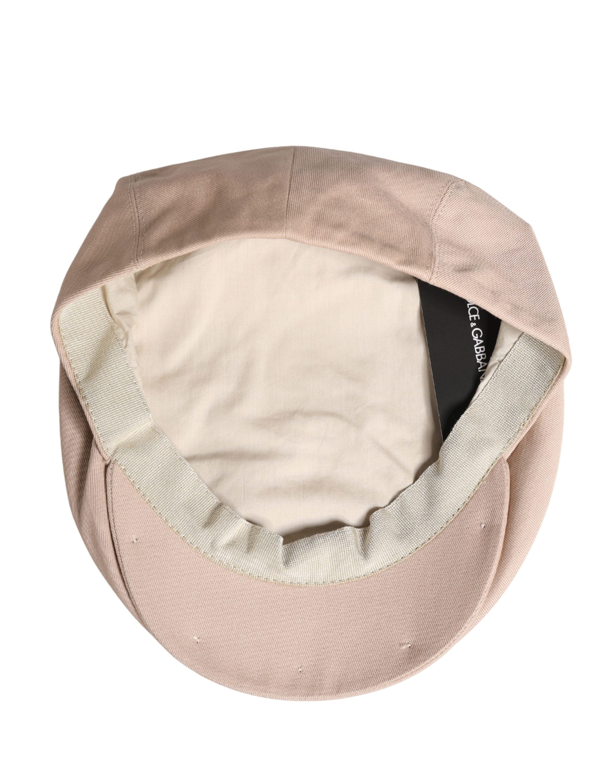 Men Beige Cotton Newsboy Cloth Capello Hat - ventzia