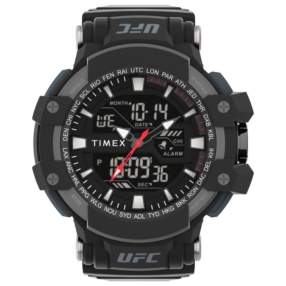 Black Rubber Digital Watch - ventzia