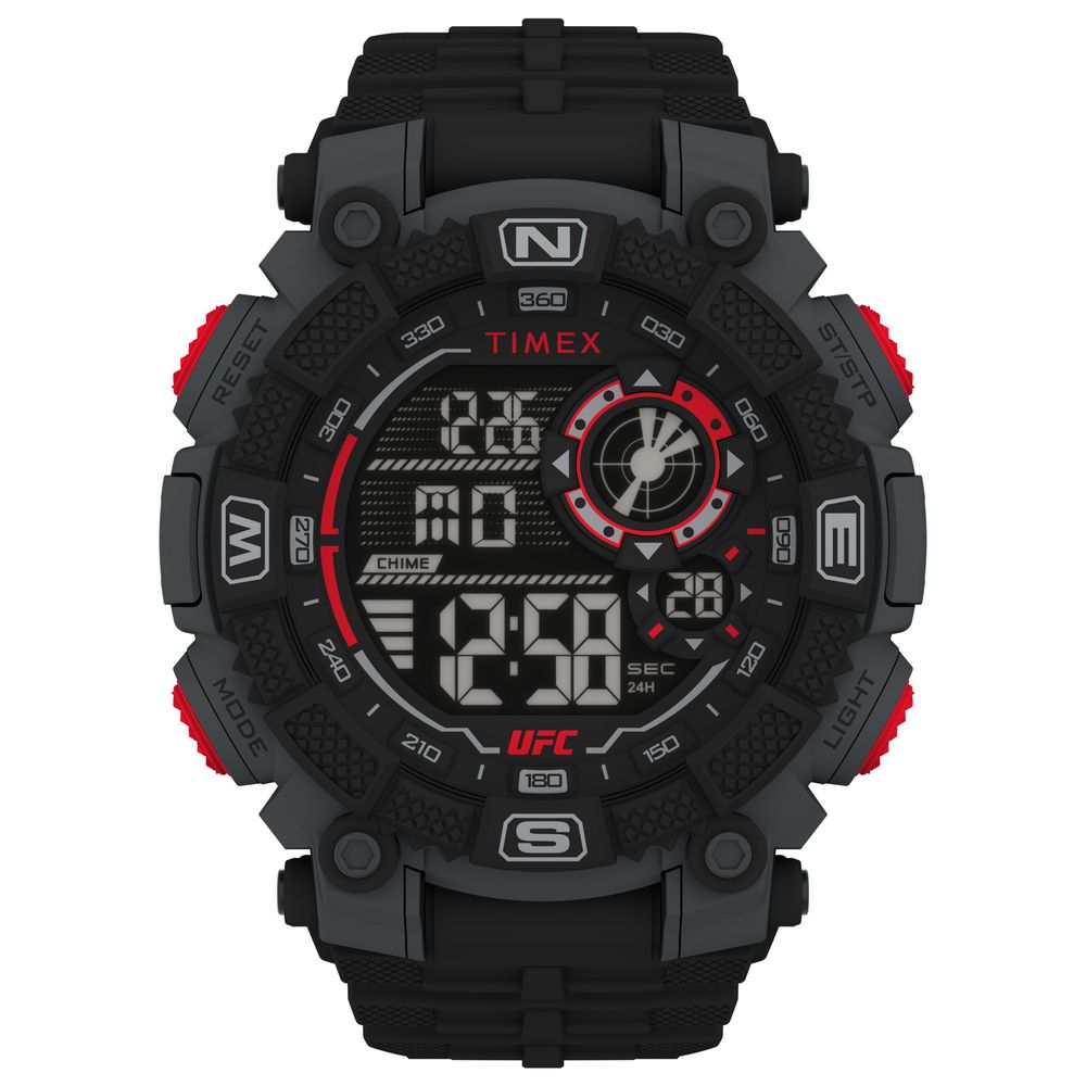 Black Rubber Sport Watch - ventzia