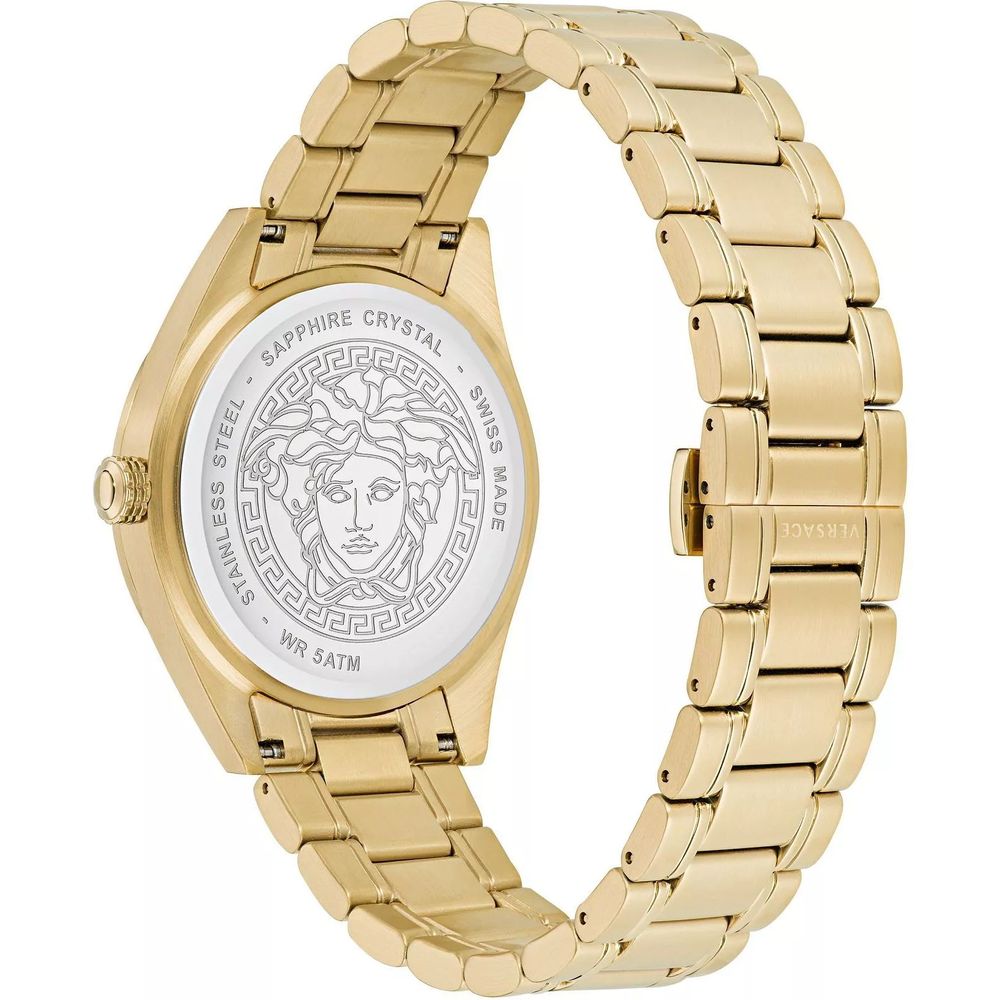 Gold Stainless Steel Dress Watch - ventzia