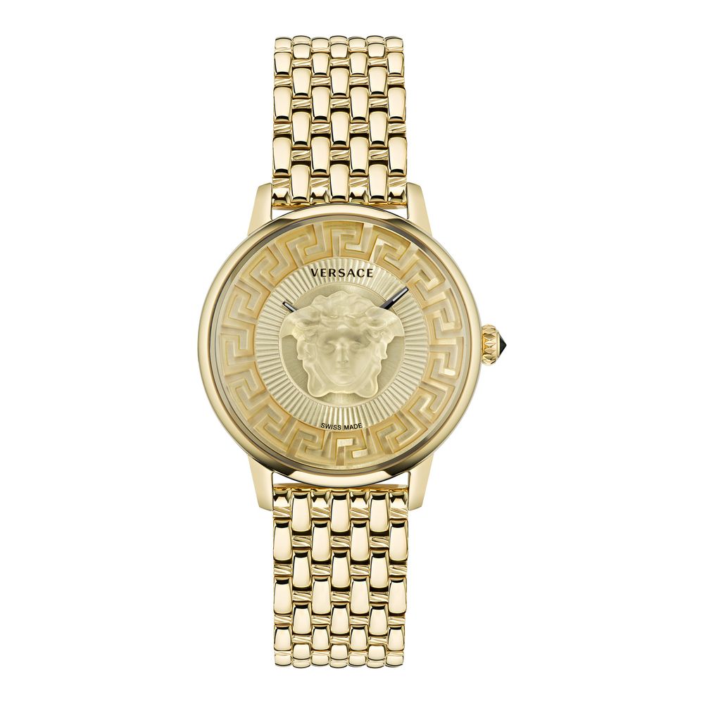 Gold Stainless Steel Dress Watch - ventzia