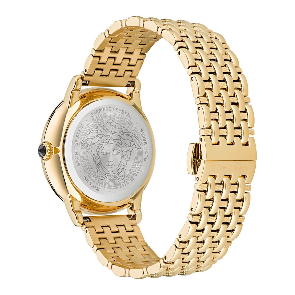 Gold Stainless Steel Dress Watch - ventzia