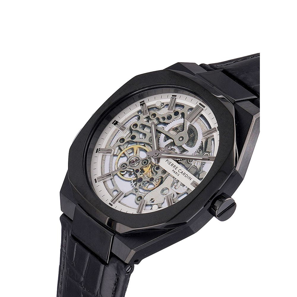 Black Leather Dress Watch - ventzia