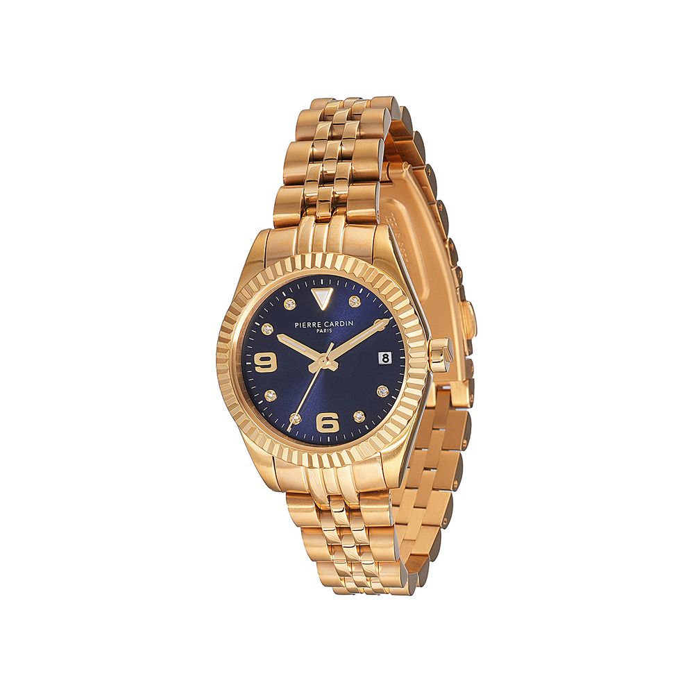Gold Stainless Steel Dress Watch - ventzia