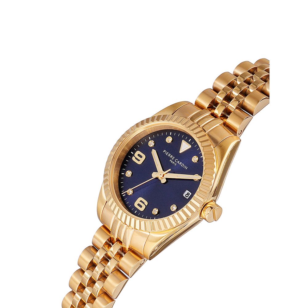 Gold Stainless Steel Dress Watch - ventzia