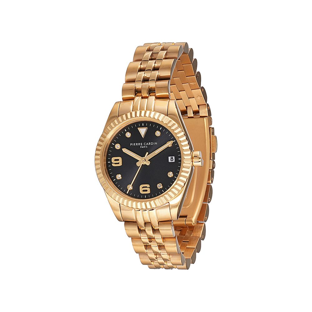 Gold Stainless Steel Dress Watch - ventzia