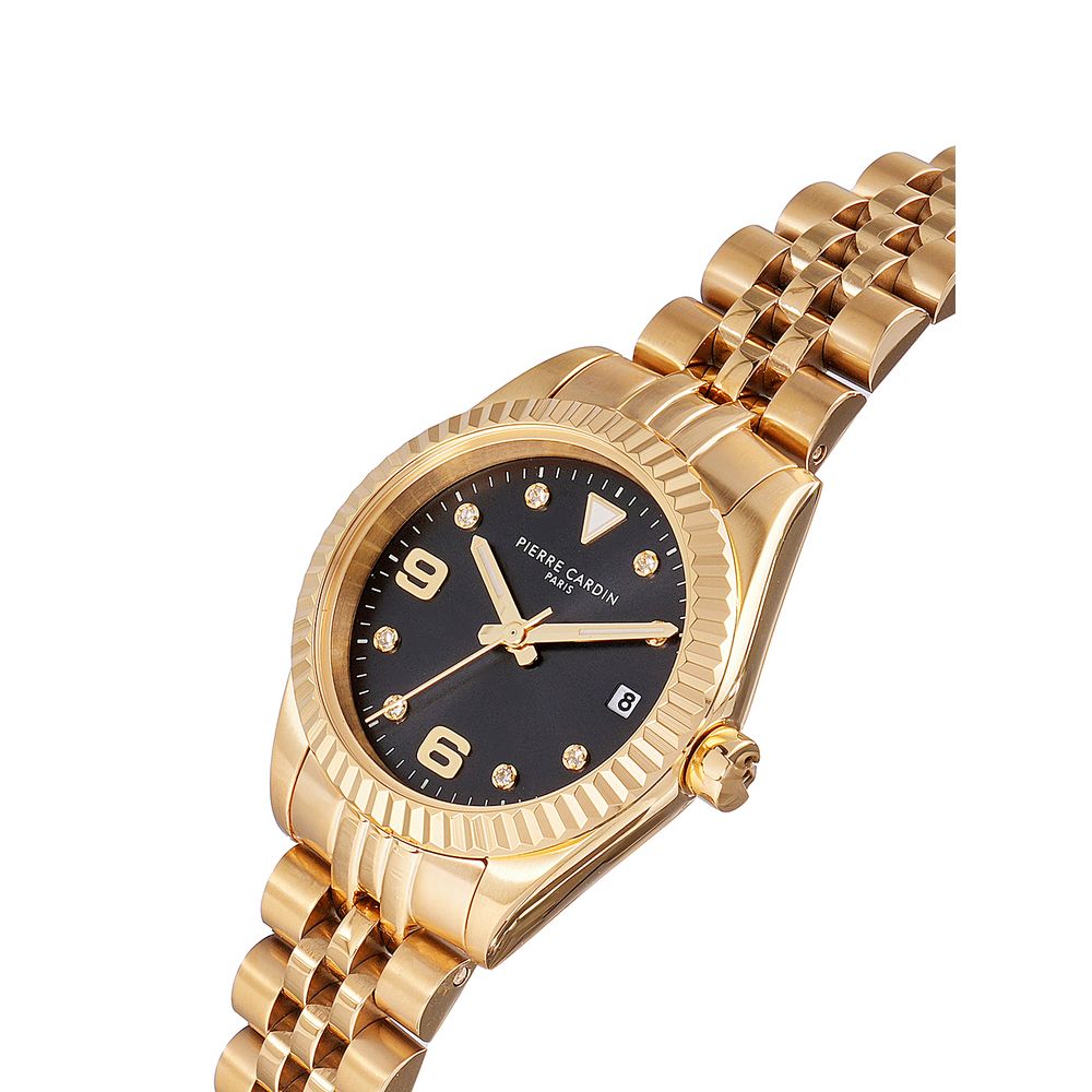Gold Stainless Steel Dress Watch - ventzia