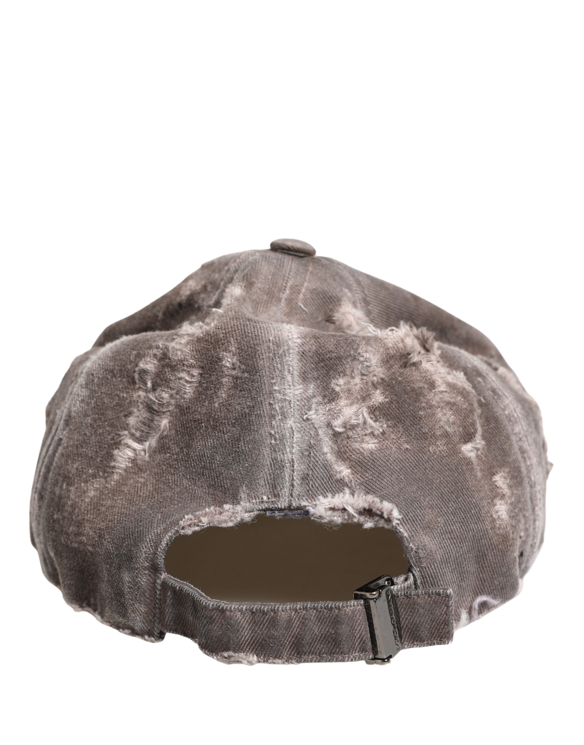 Men Brown Cotton Distressed Baseball Capello Hat - ventzia