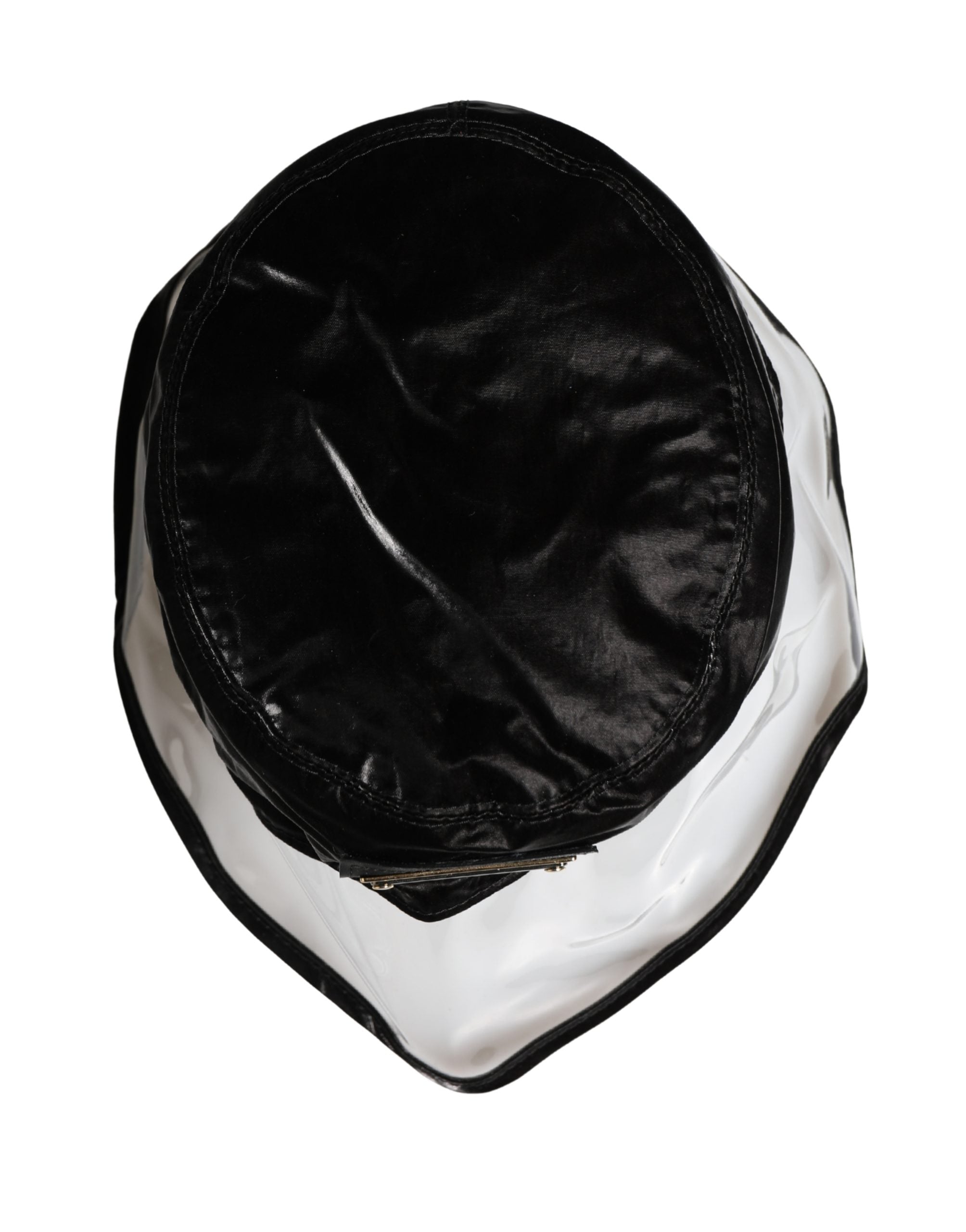 Black Nylon Plastic Fisherman Bucket Capello Hat - ventzia