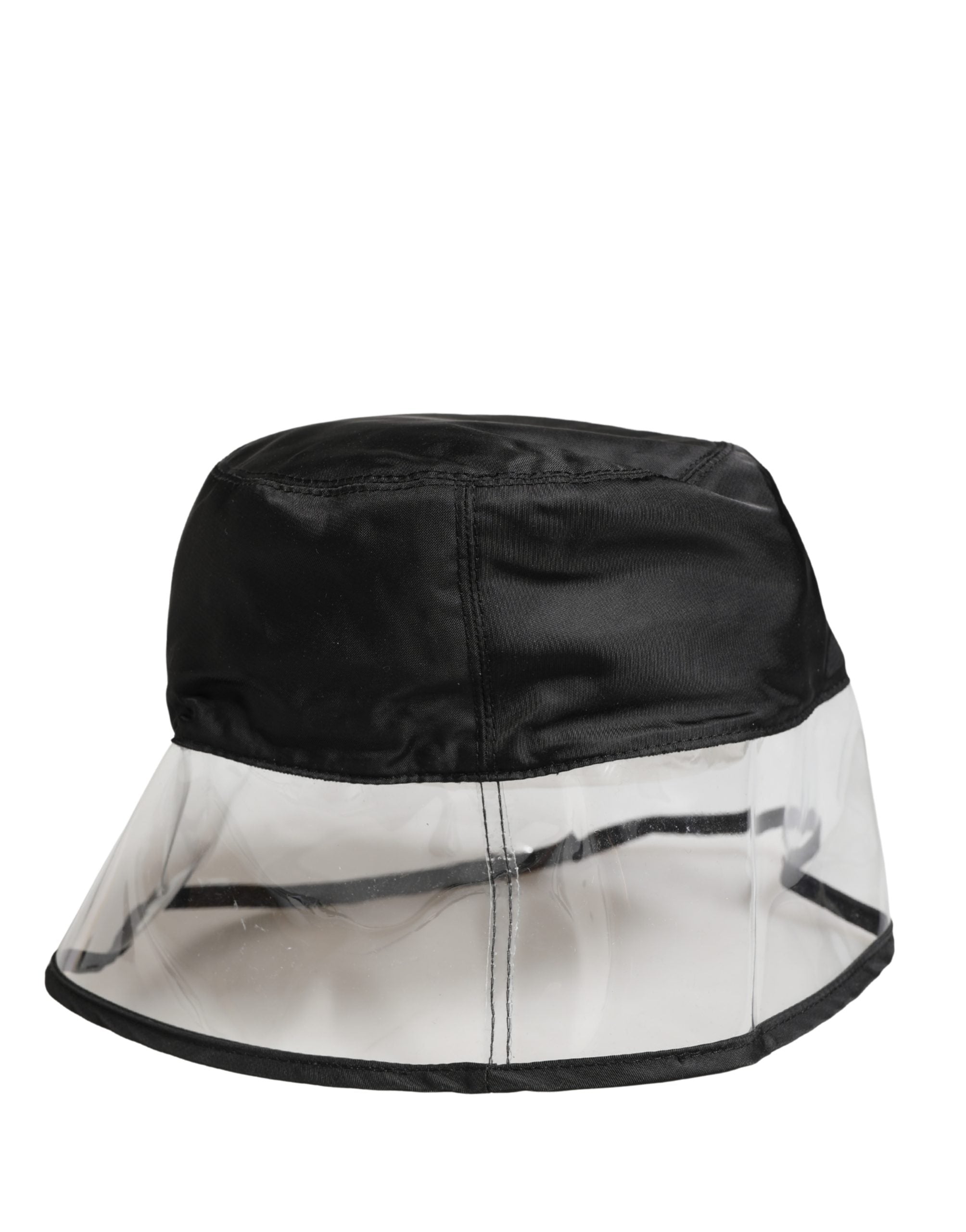 Men Black Plastic Fisherman Bucket Capello Hat - ventzia