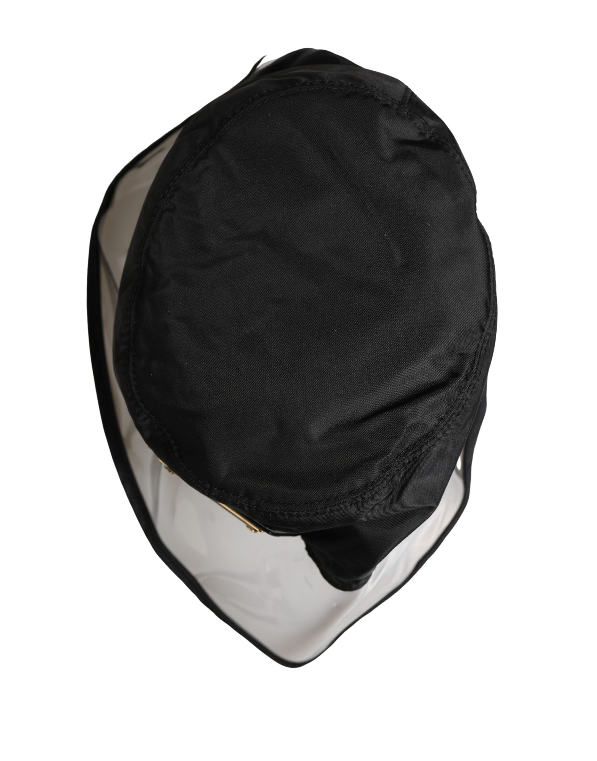 Men Black Plastic Fisherman Bucket Capello Hat - ventzia