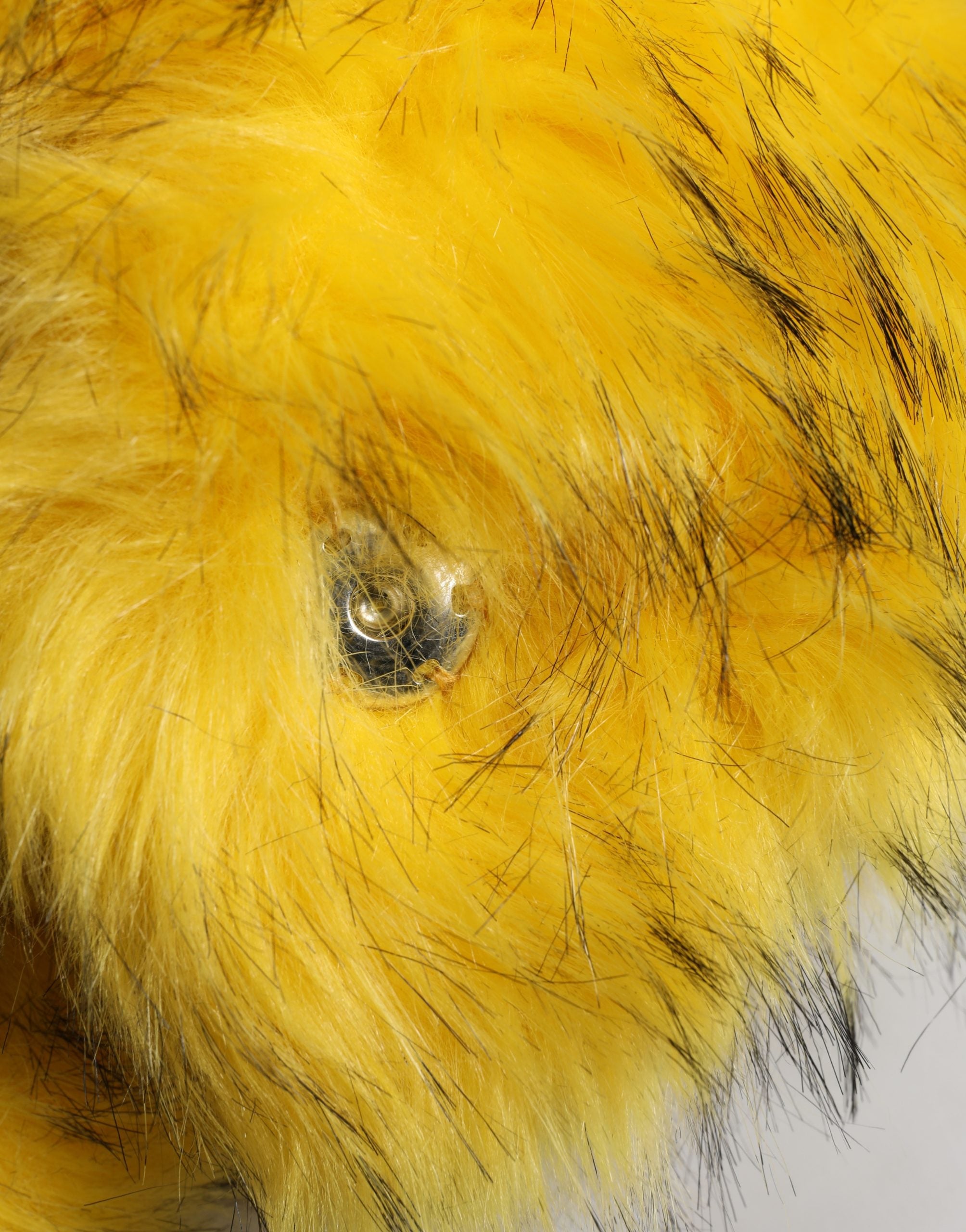 Yellow Modacrylic Fur Women Bucket Capello Hat - ventzia