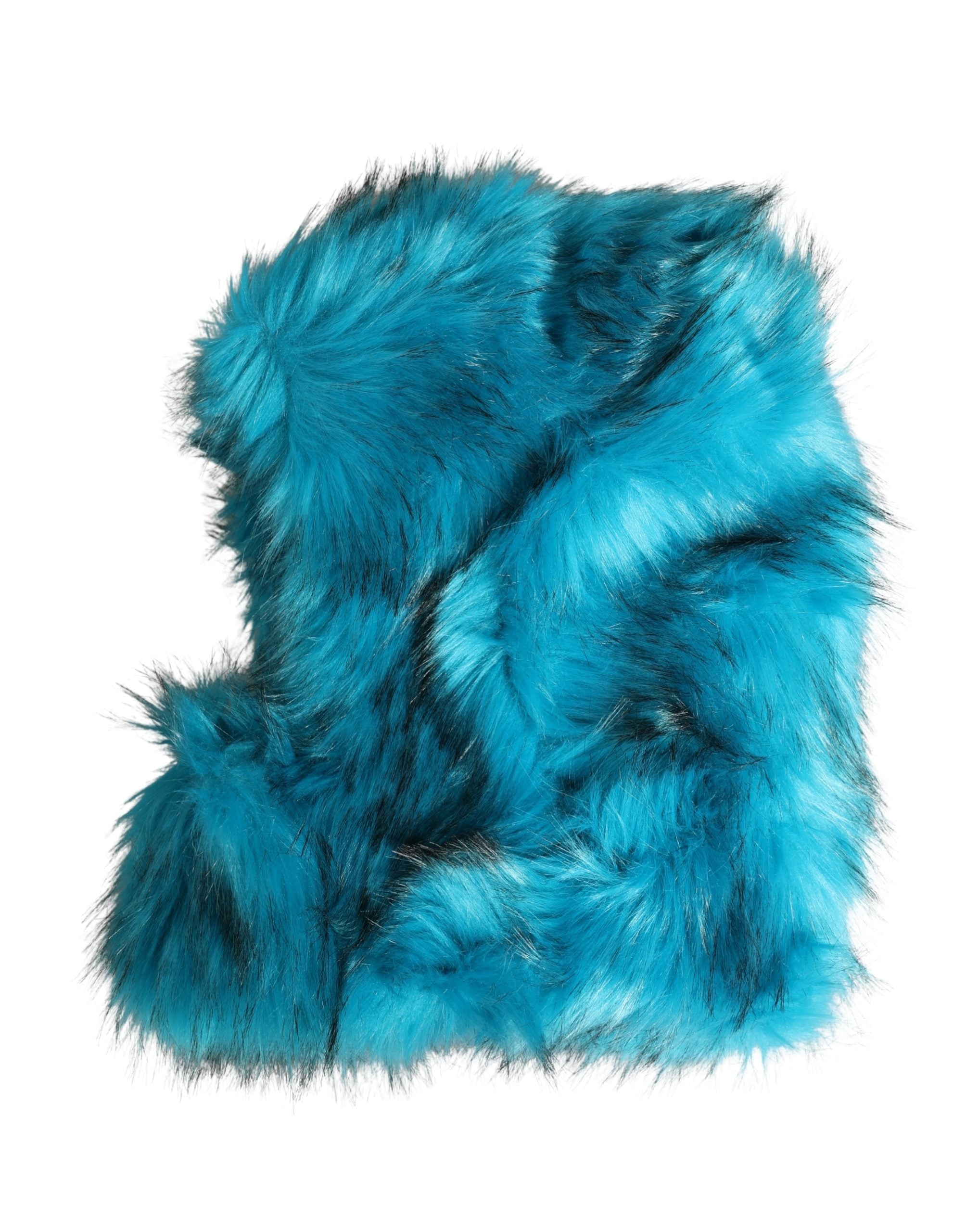 Blue Modacrylic Fur Women Bucket Capello Hat - ventzia