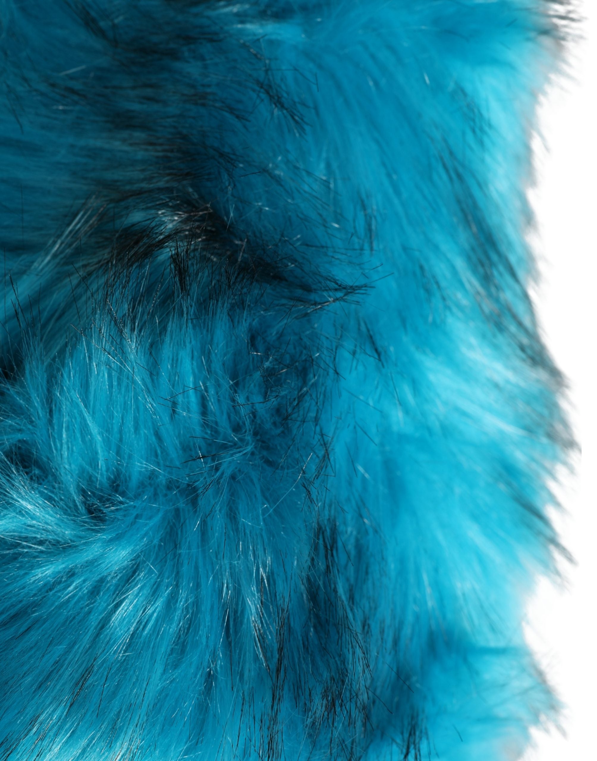 Blue Modacrylic Fur Women Bucket Capello Hat - ventzia