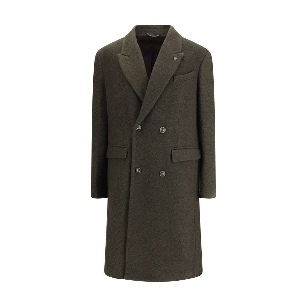 Bicolor Fleece Wool Coat - ventzia