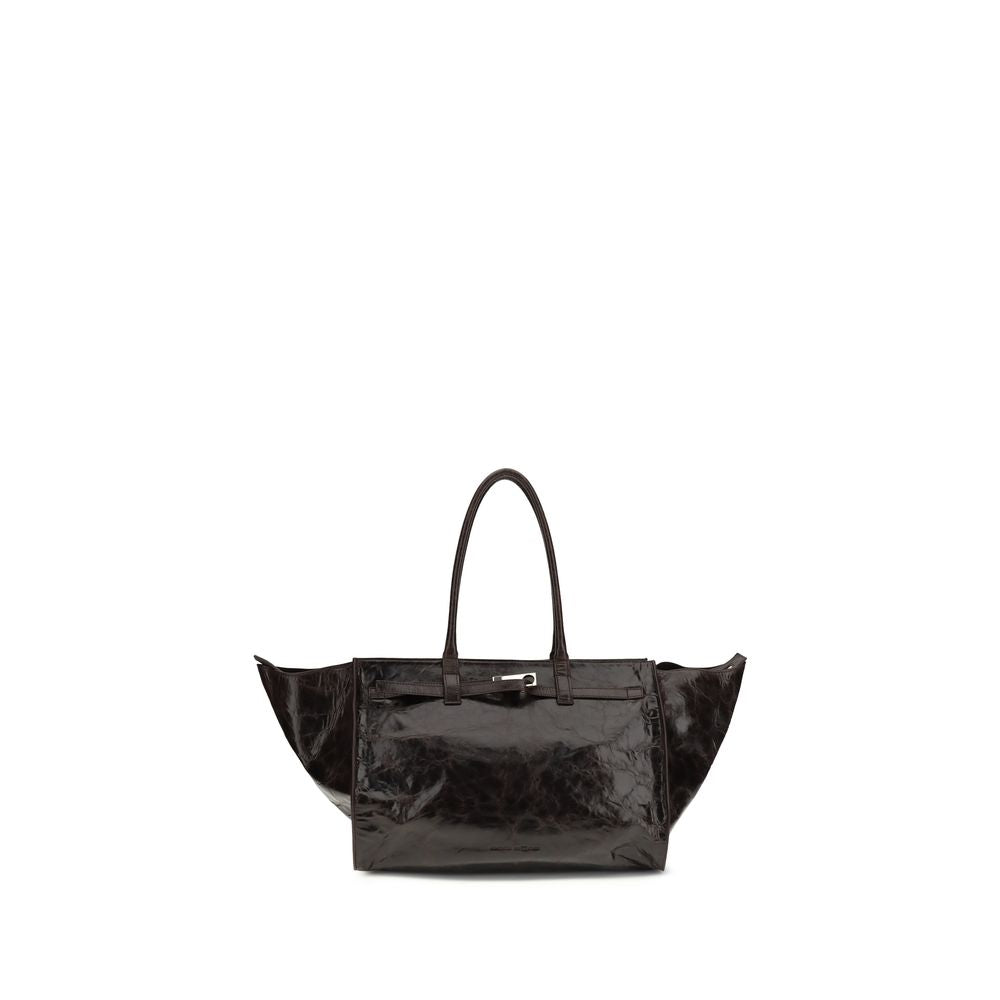 Brown Calf Leather Bos Taurus Shoulder Bag - ventzia