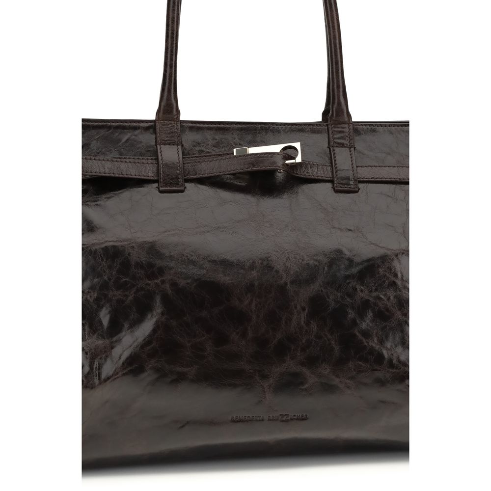 Brown Calf Leather Bos Taurus Shoulder Bag - ventzia