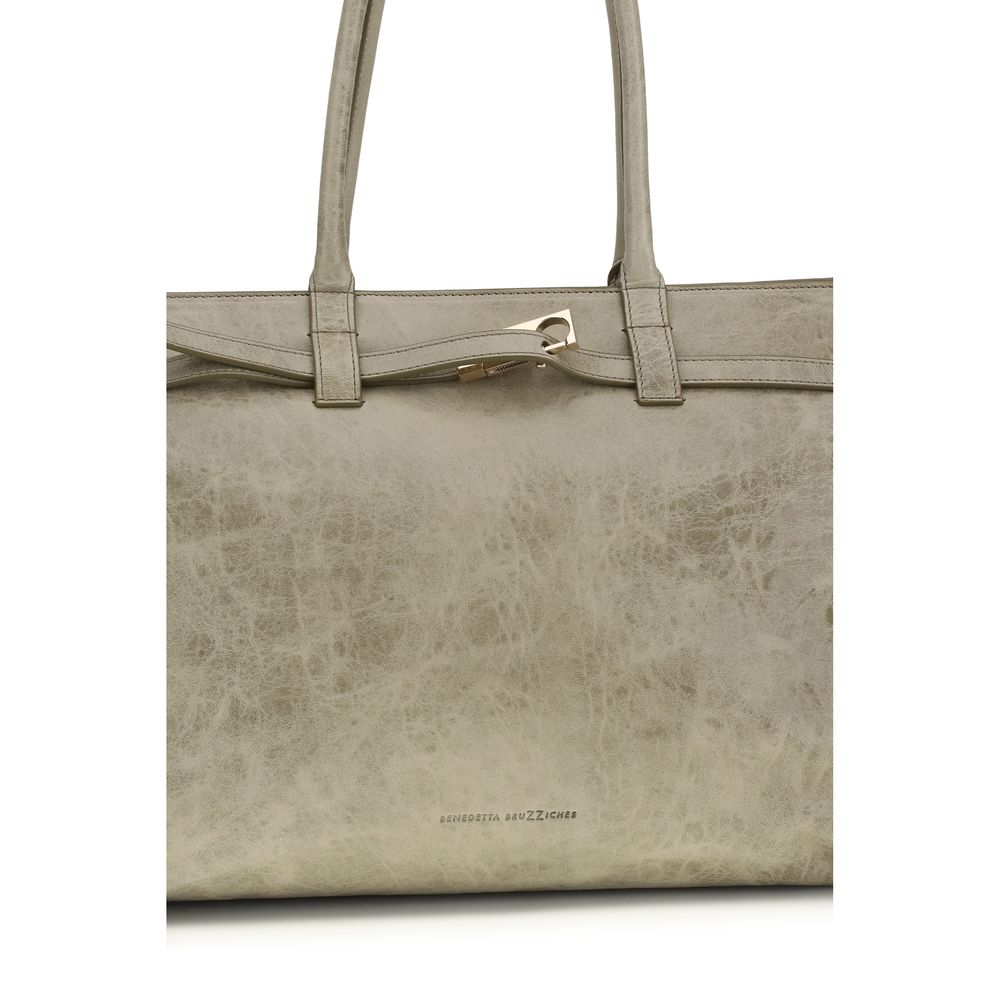 Beige Calf Leather Bos Taurus Shoulder Bag - ventzia