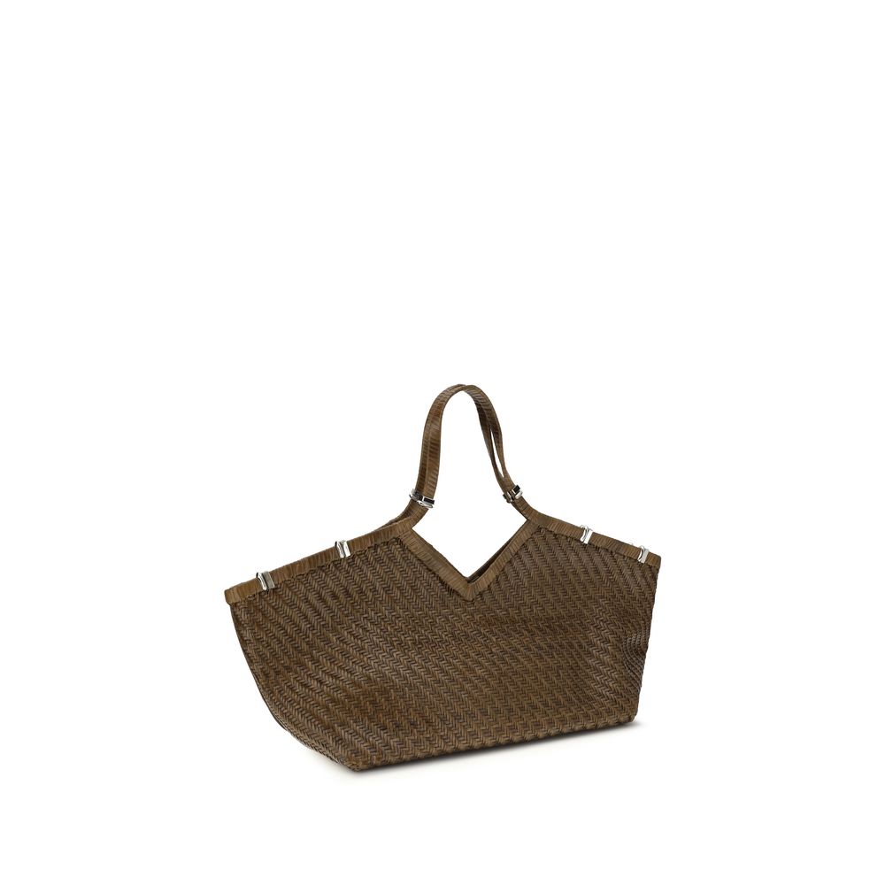 Bicolor Buffalo Leather Handbag - ventzia