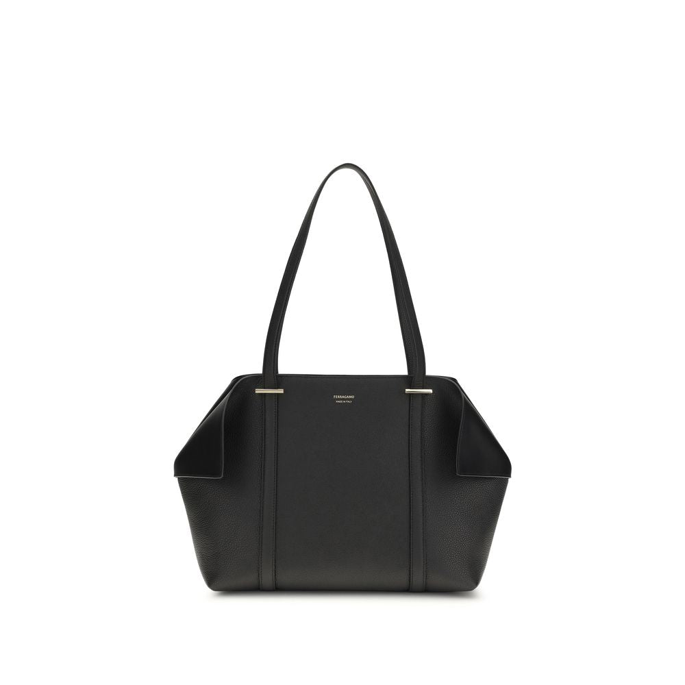 Black Calf Leather Bos Taurus Shoulder Bag - ventzia
